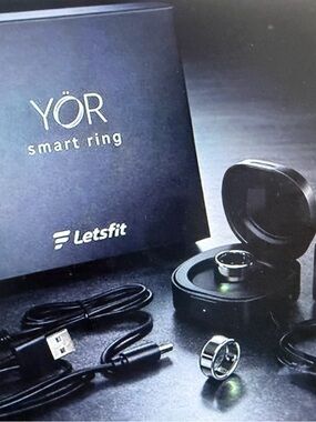 Letsfit YÖR Smart Ring in Silver - Men’s Wearable